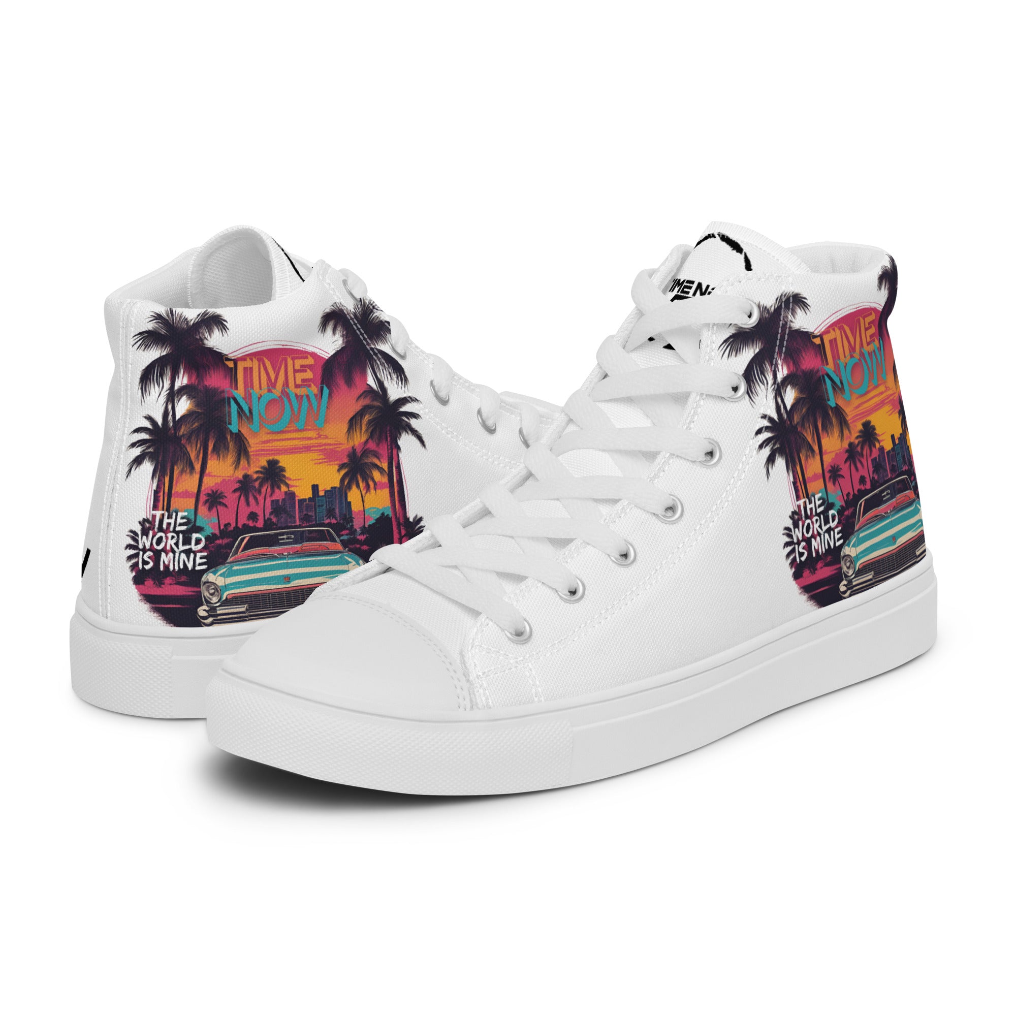 Miami Vice High Top Canvas store Shoes