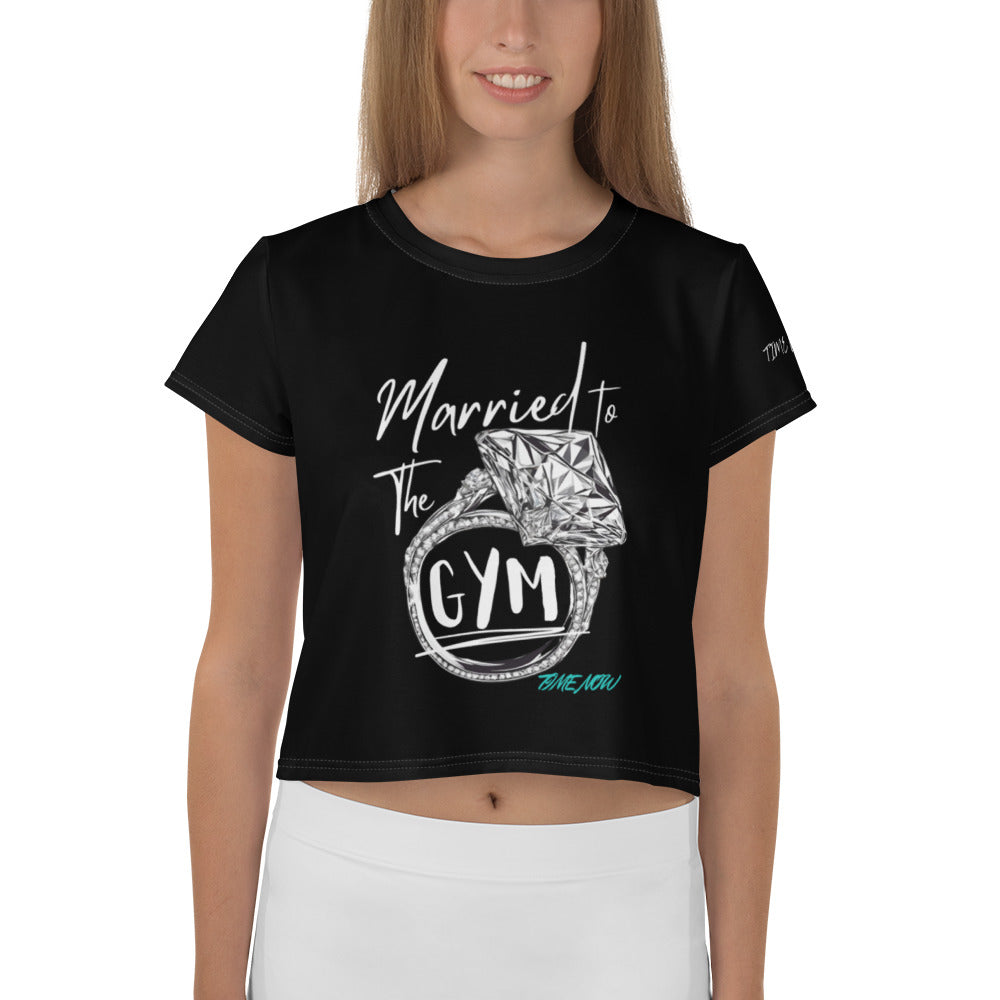 Married To The Gym Crop Tee