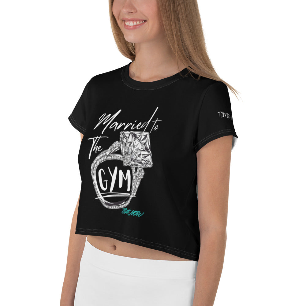 Married To The Gym Crop Tee