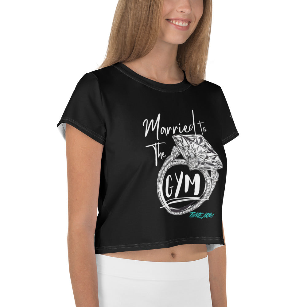 Married To The Gym Crop Tee