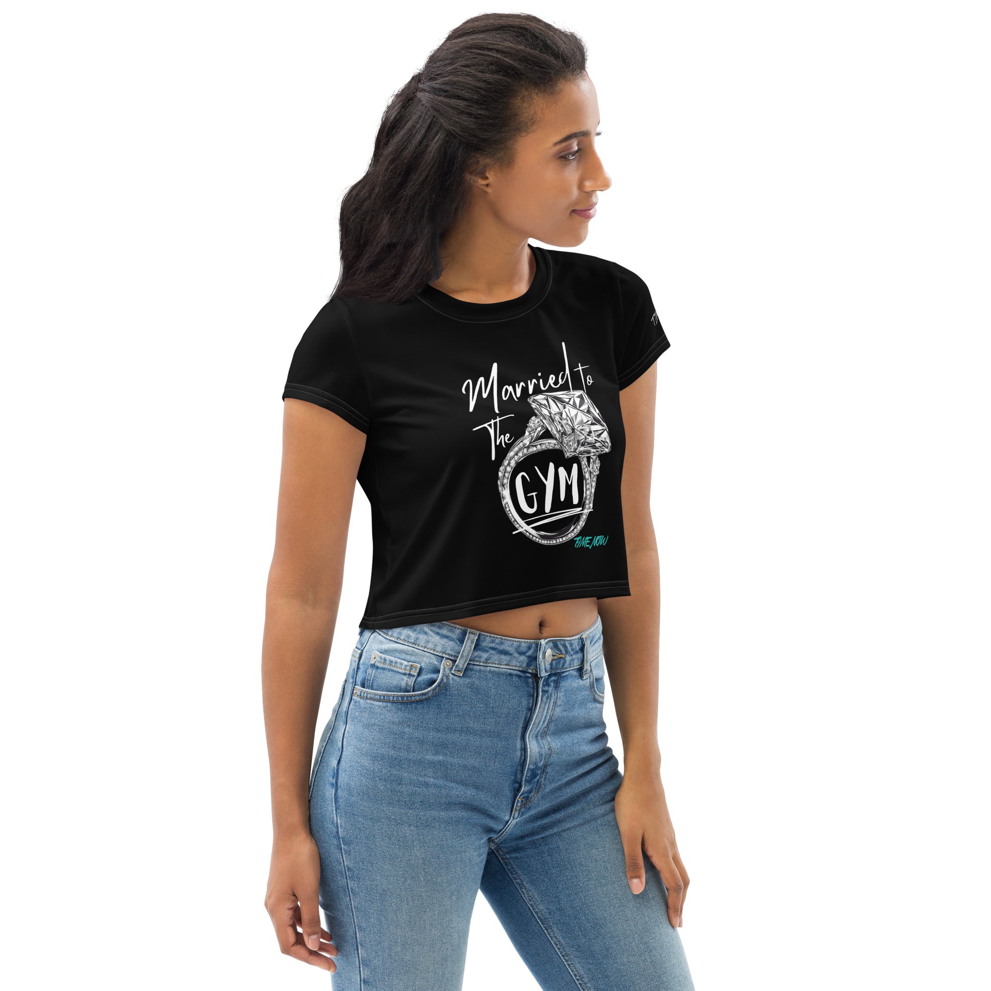 Married To The Gym Crop Tee