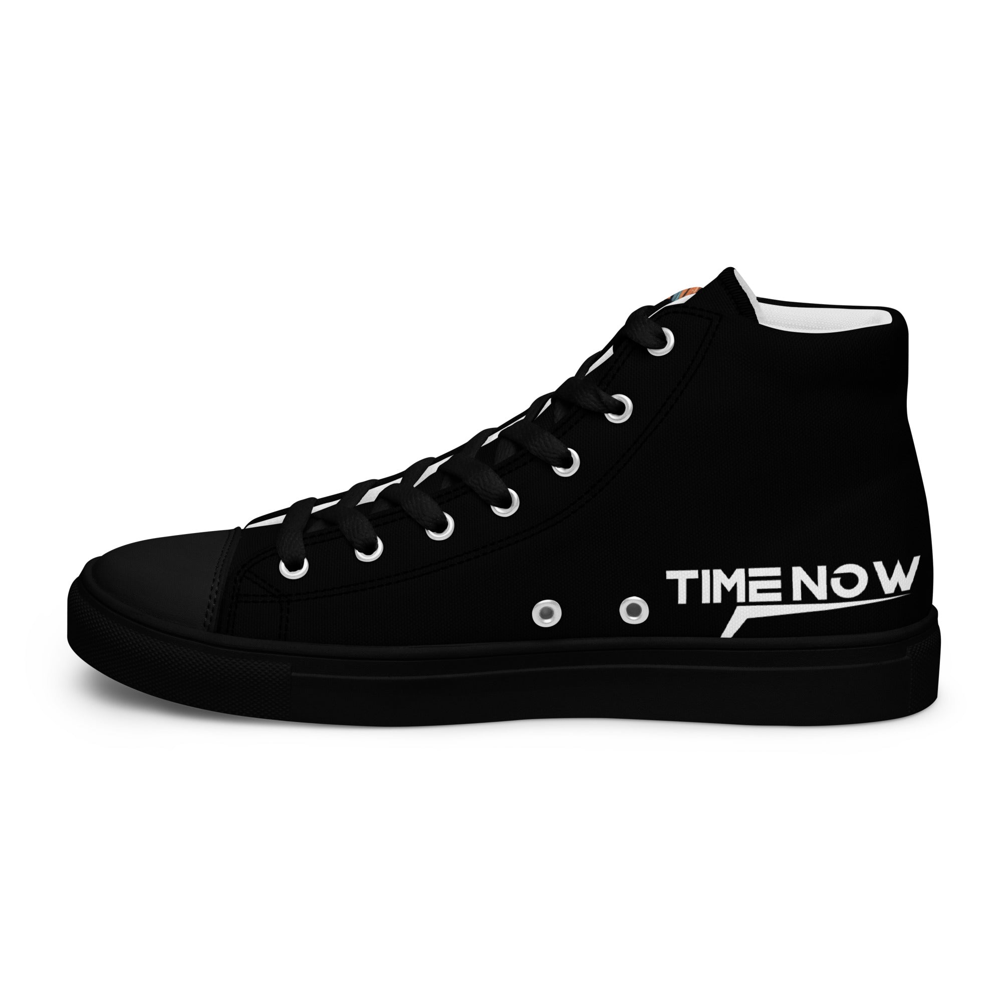 Retro Chick - Black - Men’s high top canvas shoes