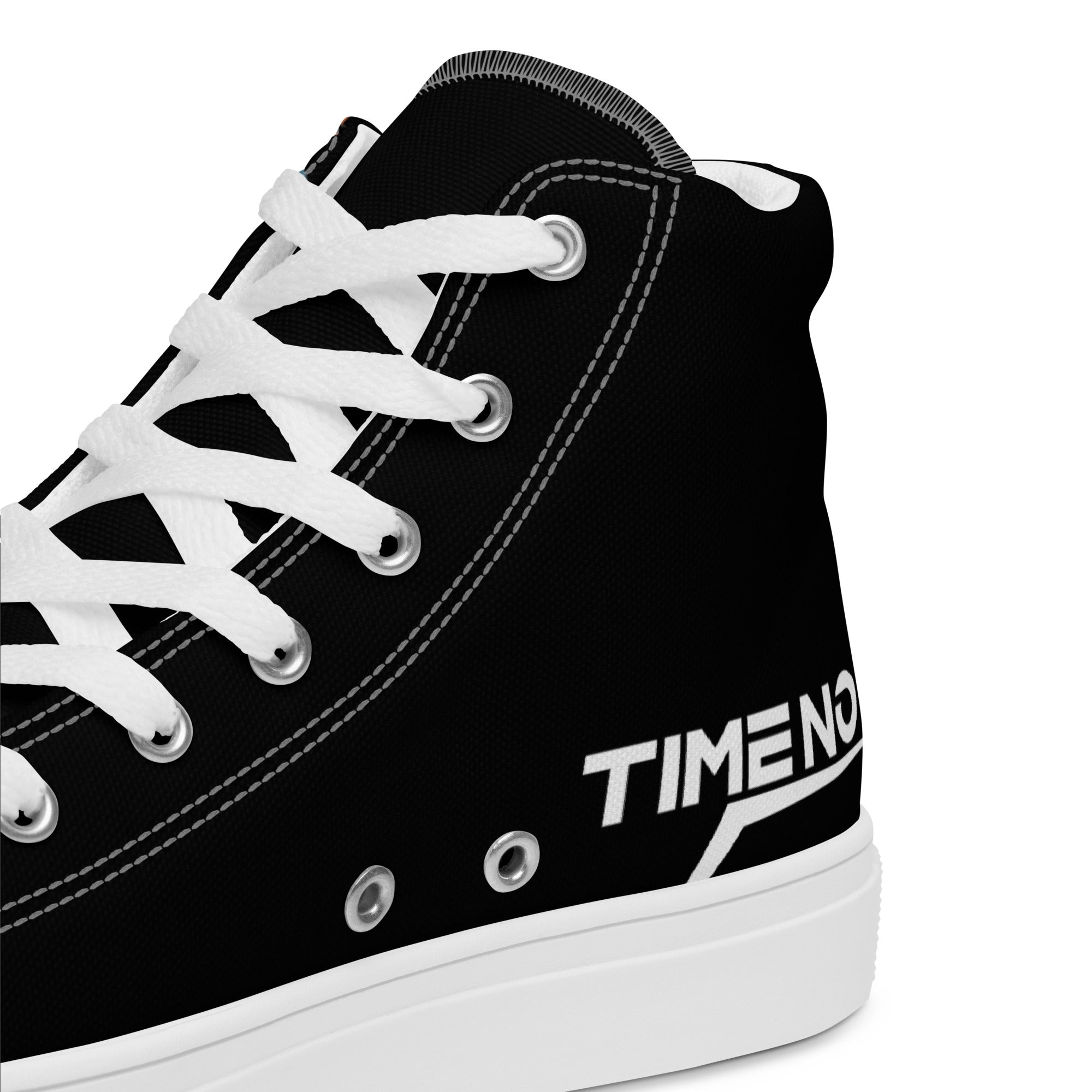 Retro Chick - Black - Men’s high top canvas shoes