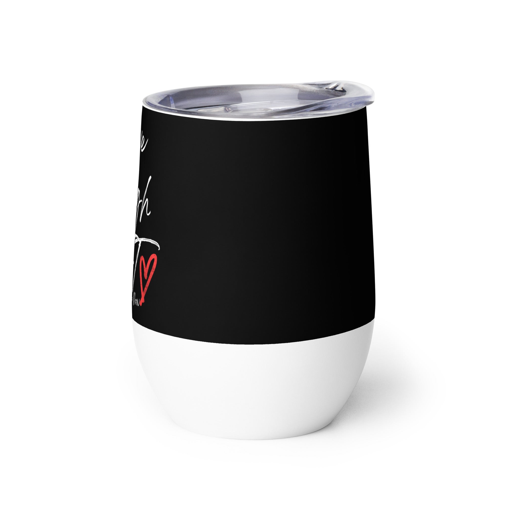 Live Laugh Lift - Black & White Wine tumbler